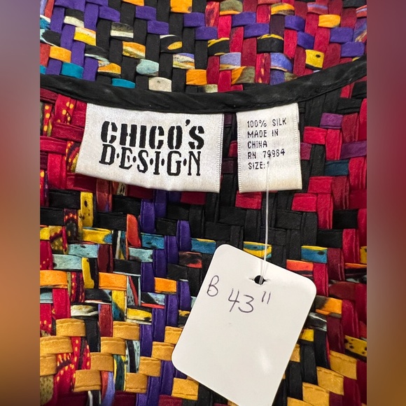 🛑SOLD! SOLD🛑Chico's Vibrant Plaid Woven Blazer - Picture 8 of 8